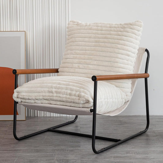 Mid Century Modern Accent Chairs, Boucle Reading Bedroom Chair